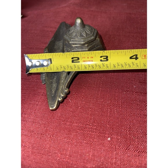 Antique Brass Inkwell Desk Set with Letter Opener | Victorian Style | - Picture 4 of 7